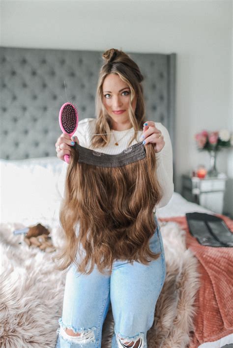 How To Wear Luxy Halo Hair Extensions Brittany Ann Courtney