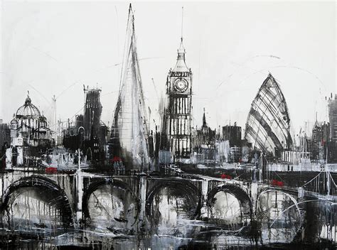 London River Thames Cityscape Painting By Irina Rumyantseva