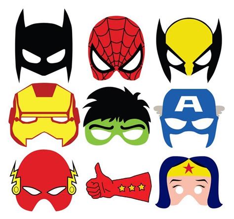 Antifaces De Superhéroes 】 Y Máscaras Para Imprimir