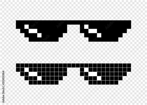 Glasses Pixel 8 Bit On Transparent Background Stock Vector Adobe Stock