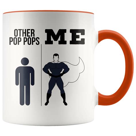 Pop Pop Ts Pop Pop Coffee Mug Two Tone Accent Cup Etsy
