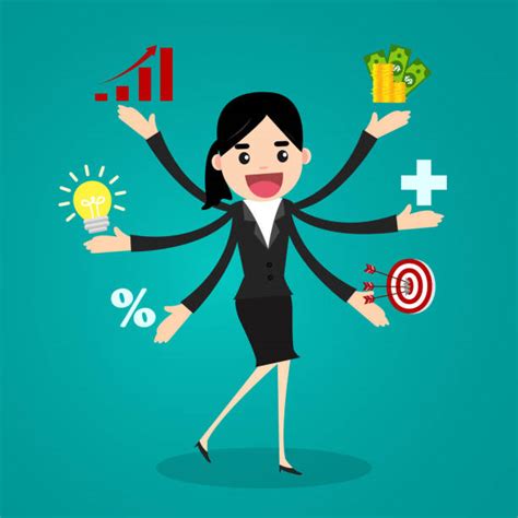 Business Woman Juggling Illustrations Illustrations Royalty Free