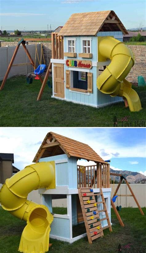 16 Creative Kids Wooden Playhouses Designs For Your Yard
