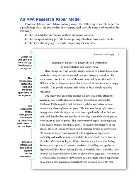 Research Paper Template Templates At