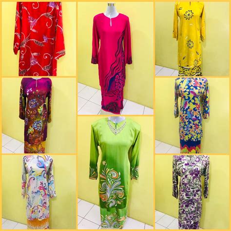 Baju Kurung Batik Terengganu Baju Kurung Batik Satin Silk Nasiha Spice Brown Muslimahclothing