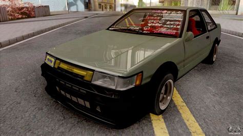 It looks like a generic japanese car from the 1980s. Toyota AE86 Levin Coupe Vision TopTeen para GTA San Andreas