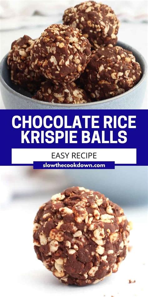 Chocolate Rice Krispie Balls Slow The Cook Down