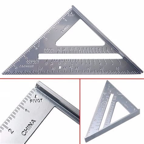 7 Triangle Square Ruler Aluminum Alloy Speed Square Protractor Miter