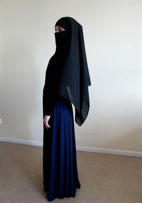 Black Full Niqab Traditional Niqabblack Burqa Elegant Etsy Niqab