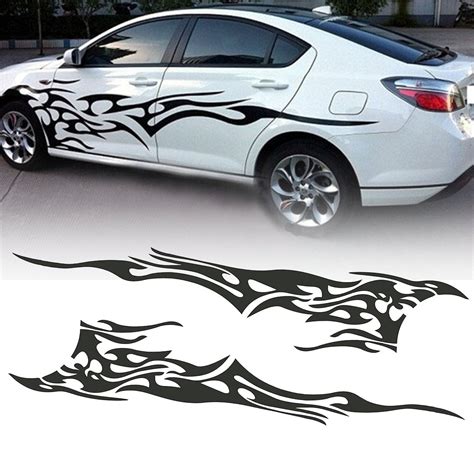 Car Decals 1 Set Flame Graphics Car Decal Stickers Auto Vinyl Decals