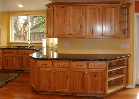 Natural wood kitchen cabinets will always look beautiful and stand up to daily use in high traffic kitchens. 65 best images about Hickory cabinets and... on Pinterest | Red walls, Traditional kitchens and ...
