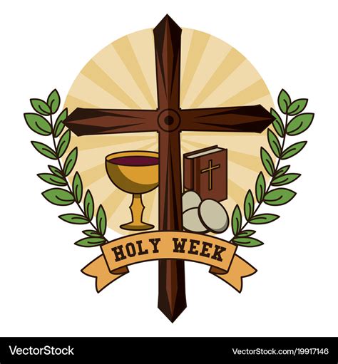 Holy Week Catholic Tradition Royalty Free Vector Image