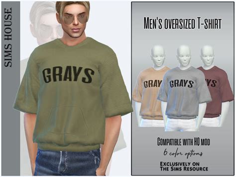 The Sims Resource Mens Oversized T Shirt