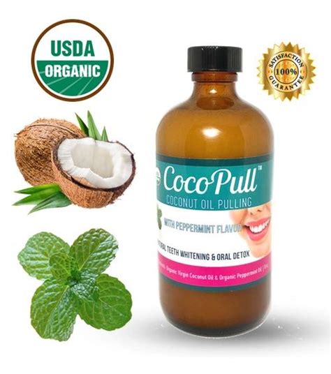 Cocopull Organic Oil Pulling With Coconut Oil And Peppermint 4oz Bottle