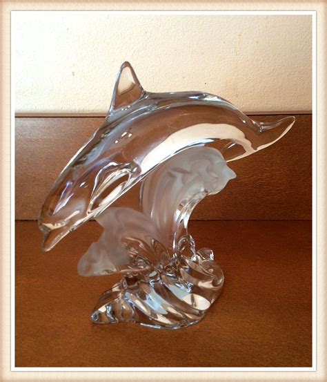 Lenox Fine Crystal Dolphin Figurine Germany Frosted Wave