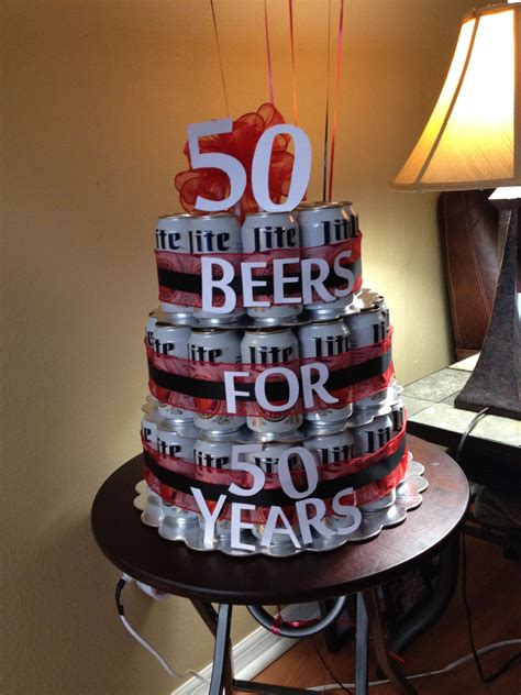 50th Birthday Beer Cake Birthday Beer Cake 50th Birthday Men Birthday