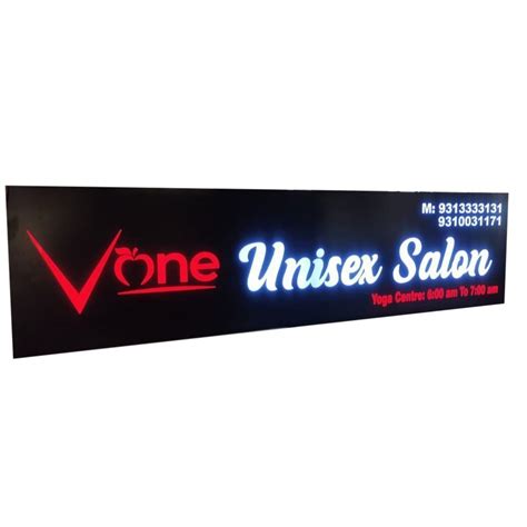 Rectangle Black 18mm Acrylic Led Sign Board For Advertisement 5x2