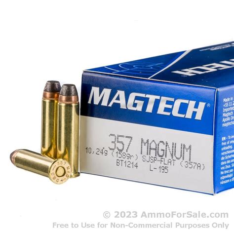 50 Rounds Of 158gr Sjsp Fn 357 Mag Ammo For Sale By Magtech