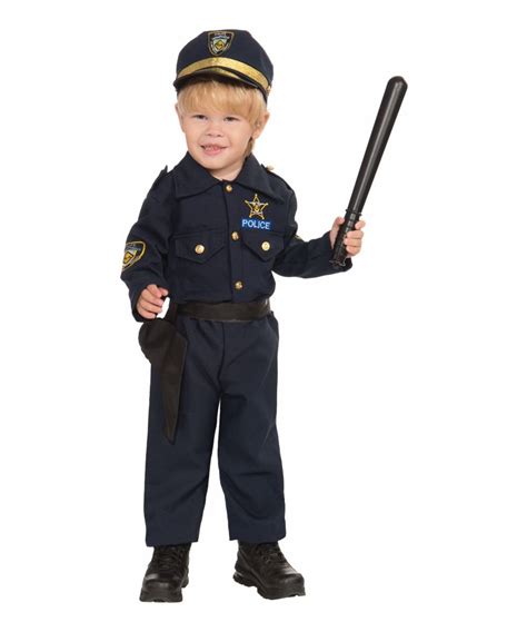 Police Kids Officer Costume Boys Halloween Costumes