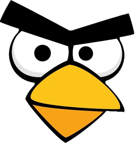 Red Angry Bird Face Template For Sticking Onto Party Bags And Party
