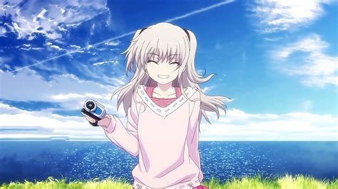 Download White Hair Smile Camera Nao Tomori Anime Charlotte 4k Ultra Hd