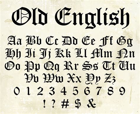 Old English Font Ttf Svg Files Celtic Font English Font Old Etsy