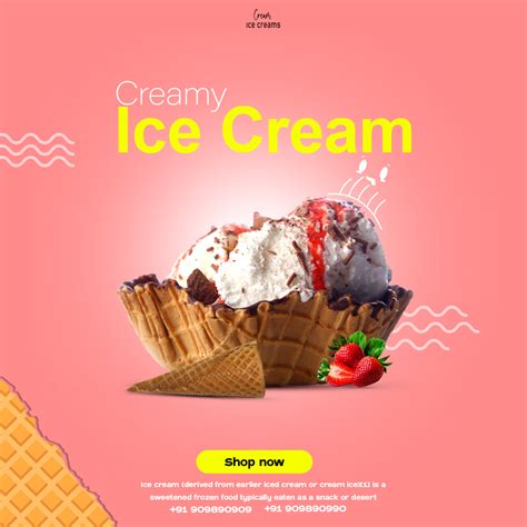 Ice Cream Social Media Post PSD Templates FreedownloadPSD Com