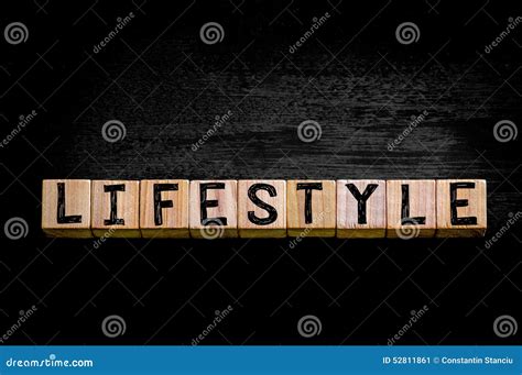 Word Lifestyle Isolated On Black Background Stock Image Image Of