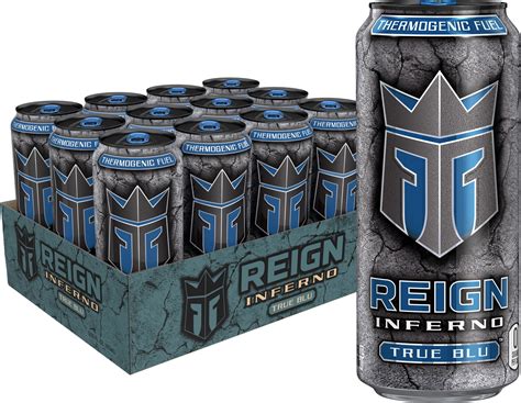 Buy 12 Cans Reign Total Body Fuel Inferno Energy Drink Blue Spark 16