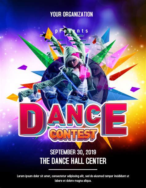 Dance Contest Flyer Template Postermywall