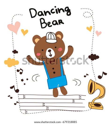 dancing bear cartoon stock vector royalty free 679318885 shutterstock