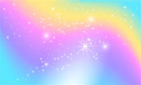 Fantasy Background Of Magic Rainbow Sky With Sparkling Stars 4154078