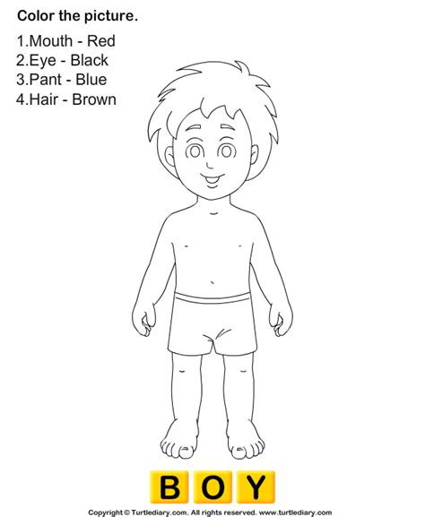 Free Download Body Parts Coloring Pages For Preschool