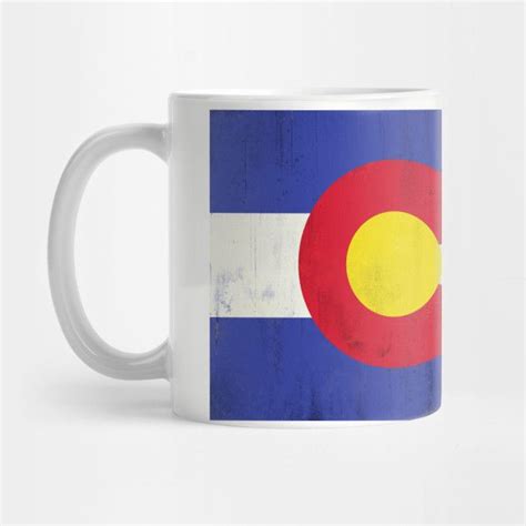 Colorado Flag Vintage By Inkzella Mugs Colorado Flag Custom Mugs