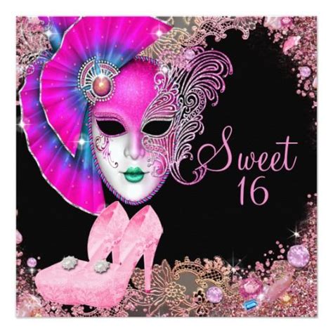 masquerade ball sweet sixteen birthday invitation sweet sixteen birthday invitations sweet