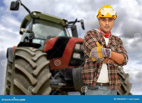 Tractor Driver Stock Image Image Of Inspect Industrial 9564543