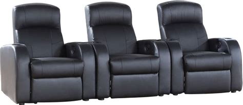 Coaster® Cyrus 3 Piece Black Home Theater Seating Set Woods Furniture