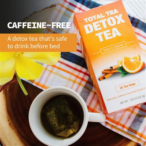 Total Tea Caffeine Free Detox Tea All Natural Slimming Herbal Tea