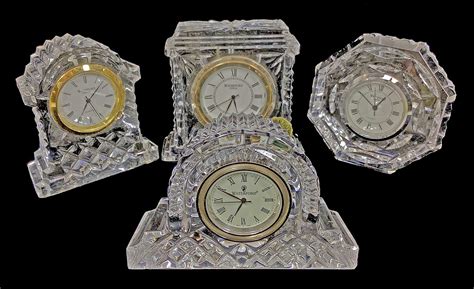 Sold Price Waterford Crystal Desk Clocks And Terra Studio Glass