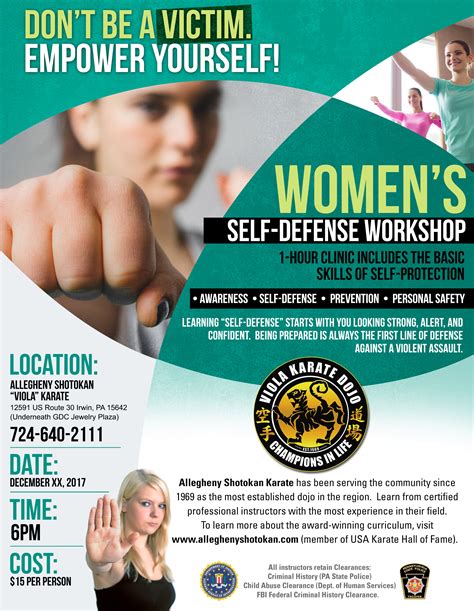 Womens Self Defense Seminar Workshop Classes Pittsburgh Irwin North Huntingdon