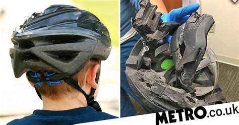 Every Parent Needs To See This Photo Of A Smashed Up Bike Helmet After