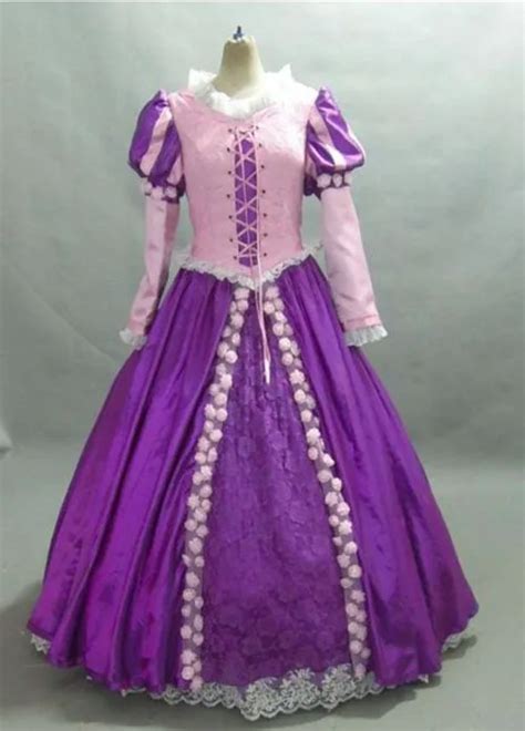 New Arrival Princess Rapunzel Costume Adult Size 6810121416 Purple