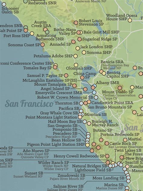 California State Parks Map 18x24 Poster Best Maps Ever