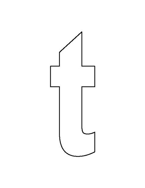 Open any of the printable files above by clicking the image or the link below the image. Lowercase letter T pattern. Use the printable outline for ...