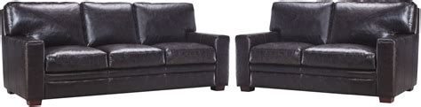 Georgetowne Norman Dark Brown Living Room Set From Luxe Leather