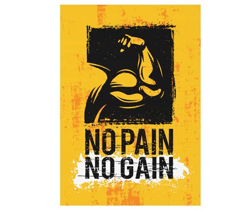 Plakat Motywacyjny Siłownia No Pain No Gain 30x40 Plakat Motywacyjny