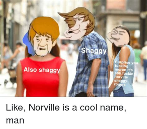 Snaggy Surprise You Fucking Moron It S Still Fuckin Norville Shaggy Rogers Also Shaggy Cool