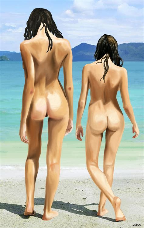 Two Nude Women On The Beach Wallpaper 3ddub