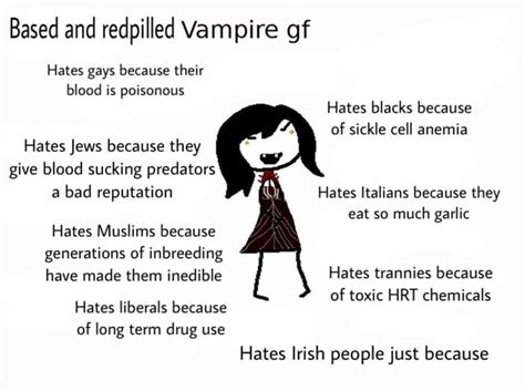 Based And Redpilled Vampire Gf Hates Gays Because Their Blood Is