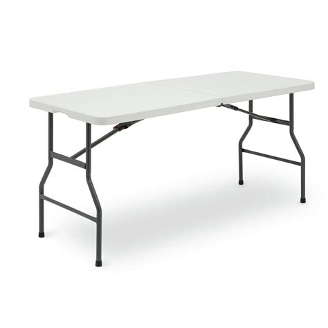 Ozark Trail 5 Foot Center Half Folding Table White Indoor And Outdoor